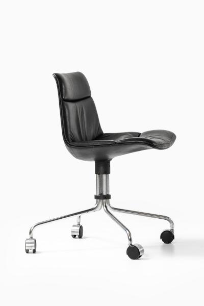 J rgen Kastholm Preben Fabricius Office Chair in Leather and Steel by J rgen Kastholm Preben Fabricius 1960s