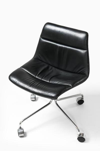 J rgen Kastholm Preben Fabricius Office Chair in Leather and Steel by J rgen Kastholm Preben Fabricius 1960s