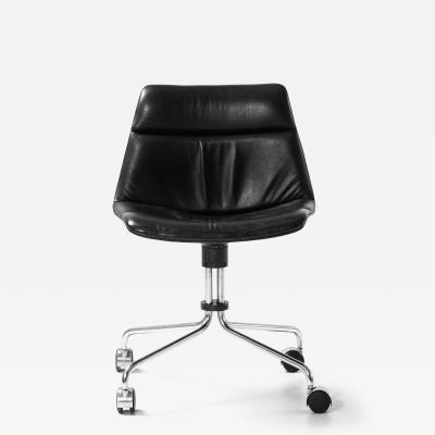 J rgen Kastholm Preben Fabricius Office Chair in Leather and Steel by J rgen Kastholm Preben Fabricius 1960s