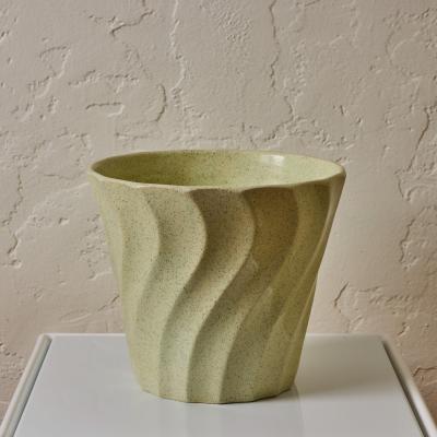 JA Bauer Midcentury Speckle Glazed Mint Ceramic Bauer Planter