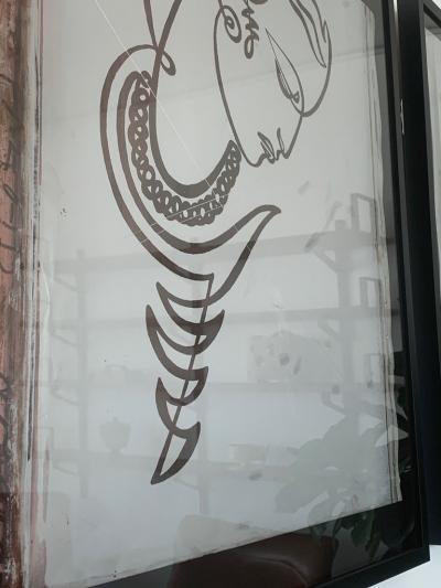 JEAN NEGULESCO JEAN NEGULESCO CONTINUOUS LINE DRAWING ON METAL PLATE