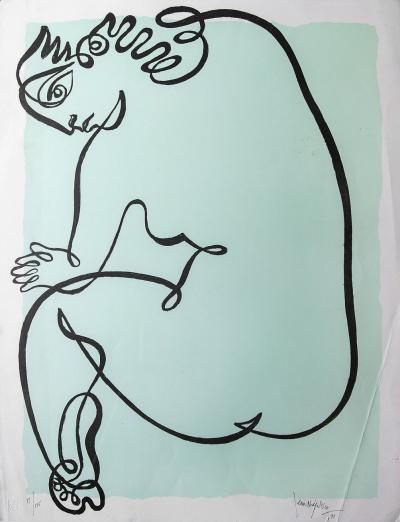 JEAN NEGULESCO JEAN NEGULESCO CONTINUOUS LINE DRAWINGS GREEN