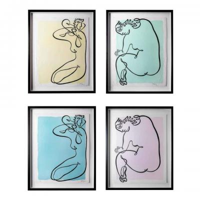 JEAN NEGULESCO JEAN NEGULESCO CONTINUOUS LINE DRAWINGS YELLOW