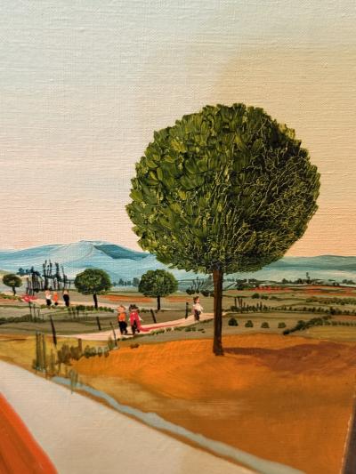 JEAN PIERRE SERRIER FRENCH SURREALIST FEMALE PORTRAIT LANDSCAPE BY JEAN PIERRE SERRIER