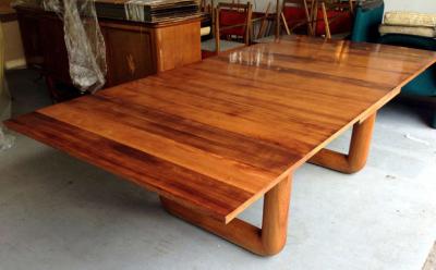 JEAN ROY RE French Oak Dining Table with Extension Leaves by Jean Royere