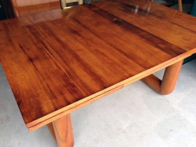 JEAN ROY RE French Oak Dining Table with Extension Leaves by Jean Royere