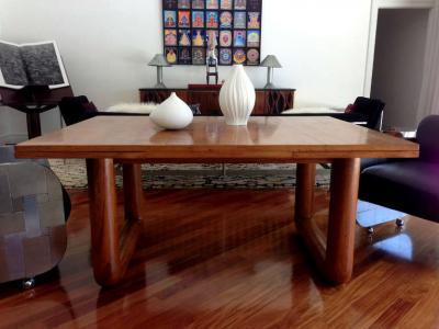 JEAN ROY RE French Oak Dining Table with Extension Leaves by Jean Royere