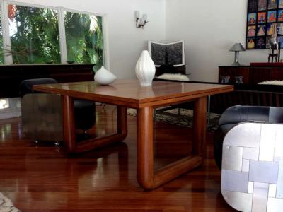 JEAN ROY RE French Oak Dining Table with Extension Leaves by Jean Royere