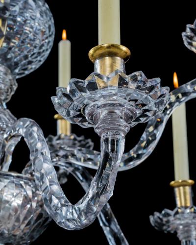 JEROM JOHNSON A GEORGE II CUT GLASS CHANDELIER ATTRIBUTED TO JEROM JOHNSON