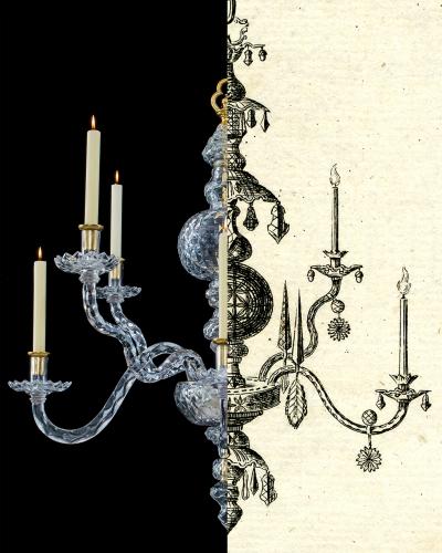 JEROM JOHNSON A GEORGE II CUT GLASS CHANDELIER ATTRIBUTED TO JEROM JOHNSON