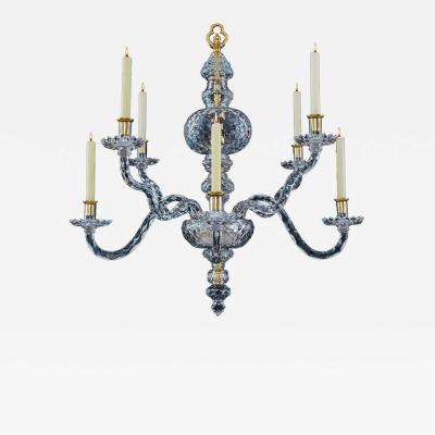JEROM JOHNSON A GEORGE II CUT GLASS CHANDELIER ATTRIBUTED TO JEROM JOHNSON