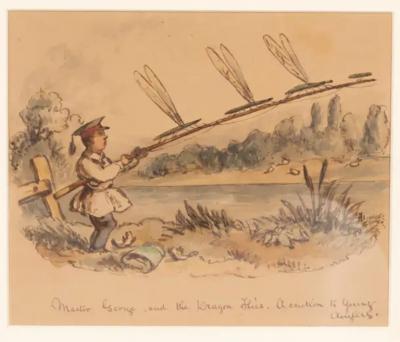 JOHN LEECH Framed Watercolor By Illustrator John Leech