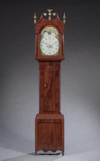 JOHN NICHOLL FEDERAL TALL CASE CLOCK BY JOHN NICHOLL