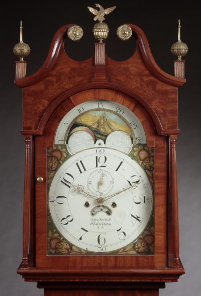 JOHN NICHOLL FEDERAL TALL CASE CLOCK BY JOHN NICHOLL
