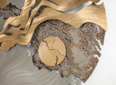 JOHN RICHEN Desert Serenade Large Bronze Steel 45 Disc Sculpture 1 15