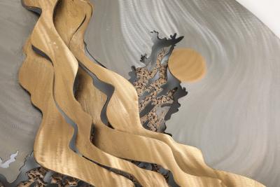 JOHN RICHEN Desert Serenade Large Bronze Steel 45 Disc Sculpture 1 15