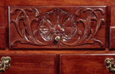 JONATHAN SHOEMAKER CHIPPENDALE CHEST ON CHEST SIGNED BY JONATHAN SHOEMAKER