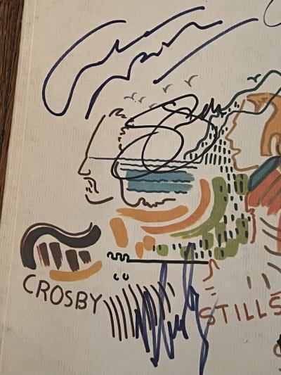 JONI MITCHELL DAVID CROSBY STEVE STILLS GRAHAM NASH NEIL YOUNG AUTOGRAPHED ALBUM