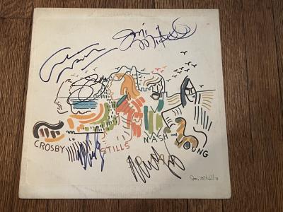JONI MITCHELL DAVID CROSBY STEVE STILLS GRAHAM NASH NEIL YOUNG AUTOGRAPHED ALBUM