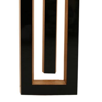 JOSECHO L PEZ LLORENS Josecho L pez Llorens Geometric Black Lacquered Pine Wood Spiral Sculpture