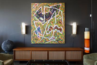 JOan Thorne Joan Thorne born 1943 Izz Oil on Canvas 1979 83 x 68 