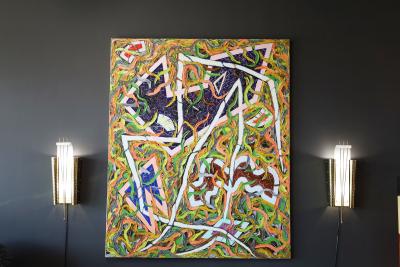 JOan Thorne Joan Thorne born 1943 Izz Oil on Canvas 1979 83 x 68 