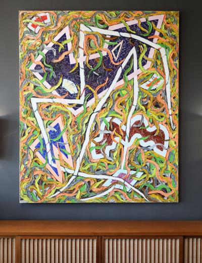 JOan Thorne Joan Thorne born 1943 Izz Oil on Canvas 1979 83 x 68 