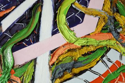 JOan Thorne Joan Thorne born 1943 Izz Oil on Canvas 1979 83 x 68 