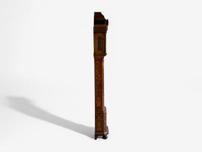 JP Kroese Dutch Baroque Marquetry Moon Face Dial Grandfather Clock 18th C