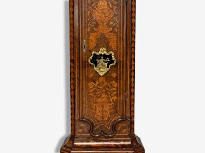 JP Kroese Dutch Baroque Marquetry Moon Face Dial Grandfather Clock 18th C