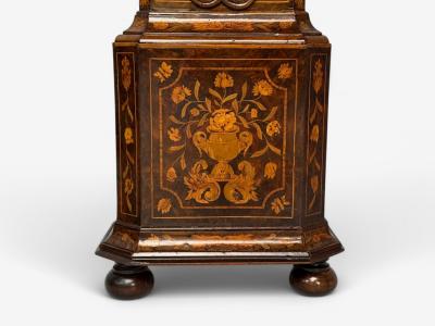 JP Kroese Dutch Baroque Marquetry Moon Face Dial Grandfather Clock 18th C