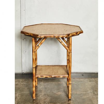 JW Custom Line Octagonal Tiger Bamboo Side Table