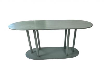 JW Custom Line Painted Oval Console Pier Table