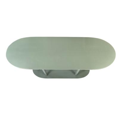 JW Custom Line Painted Oval Console Pier Table