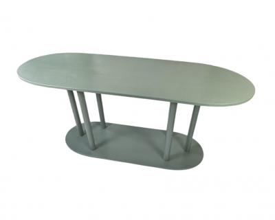 JW Custom Line Painted Oval Console Pier Table