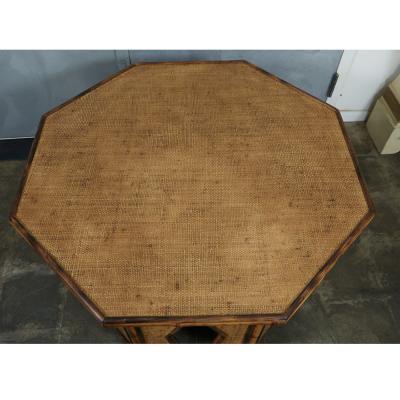 JW Custom Line Tiger Bamboo Octagonal Coffee Table