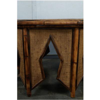 JW Custom Line Tiger Bamboo Octagonal Coffee Table