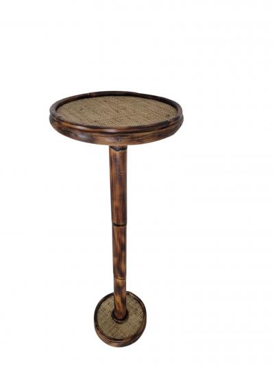 JW Custom Line Tiger Rattan Bamboo Martini Table