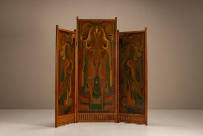 Jaap Gidding Art Deco Amsterdam School Room Divider attr to Jaap Gidding The Netherlands