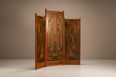 Jaap Gidding Art Deco Amsterdam School Room Divider attr to Jaap Gidding The Netherlands