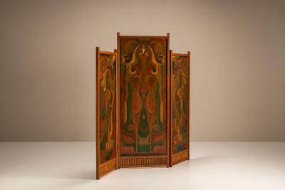 Jaap Gidding Art Deco Amsterdam School Room Divider attr to Jaap Gidding The Netherlands