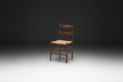 Jac Levee Wood and Wicker Chair by N V Jac Levee The Netherlands Early 20th Century