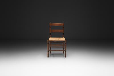 Jac Levee Wood and Wicker Chair by N V Jac Levee The Netherlands Early 20th Century