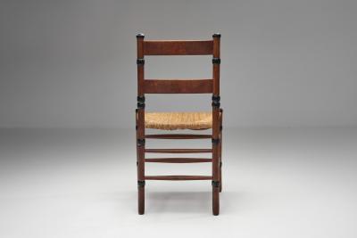 Jac Levee Wood and Wicker Chair by N V Jac Levee The Netherlands Early 20th Century