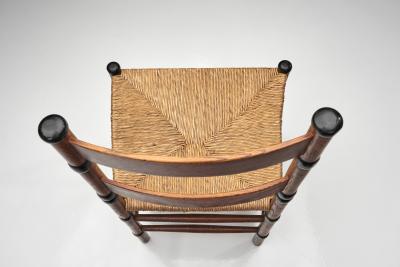 Jac Levee Wood and Wicker Chair by N V Jac Levee The Netherlands Early 20th Century