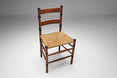 Jac Levee Wood and Wicker Chair by N V Jac Levee The Netherlands Early 20th Century
