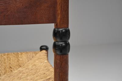 Jac Levee Wood and Wicker Chair by N V Jac Levee The Netherlands Early 20th Century