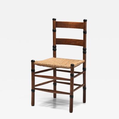Jac Levee Wood and Wicker Chair by N V Jac Levee The Netherlands Early 20th Century