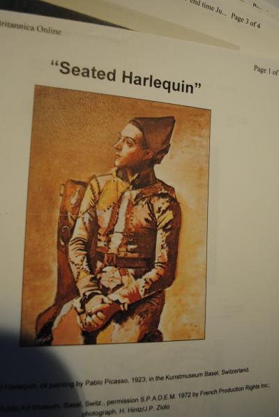 Jacinto Salvado Deco era Jacinto Salvado oil painting Harlequin model