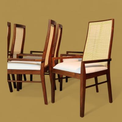 Jack Cartwright 6 Caned Jack Cartwright Dining Chairs for Founders 1960s